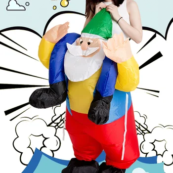 

Christmas Inflatable Santa Claus Clothes Inflatable Cosplay Costume Party Dress Blow Up Body Suit Xmas New Year Decoration