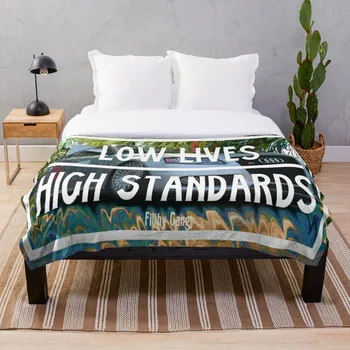 

Low Lives High Standards Slap Throw Blanket Soft Sherpa Blanket Bed Sheet Single Knee Blanket Office Nap Blanket