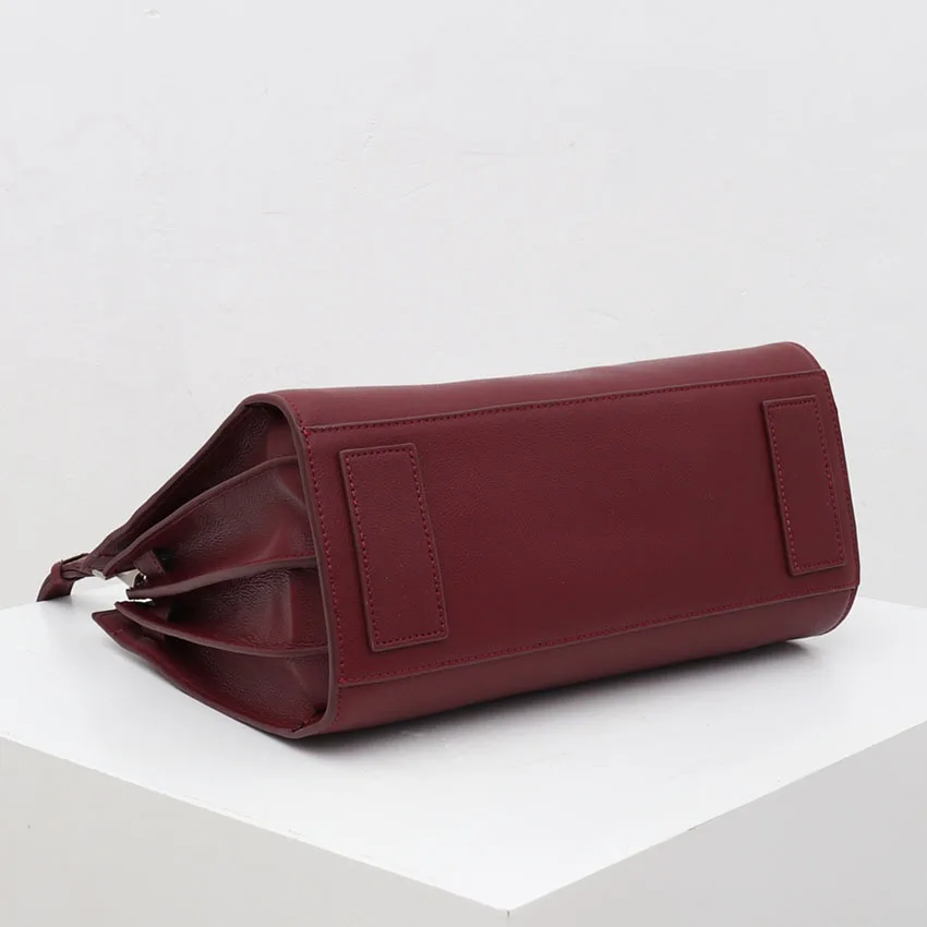 Брендовая сумка из натуральной кожи, большая сумка-мессенджер черного и красного цвета, дизайнерская Роскошная Вместительная женская сумка