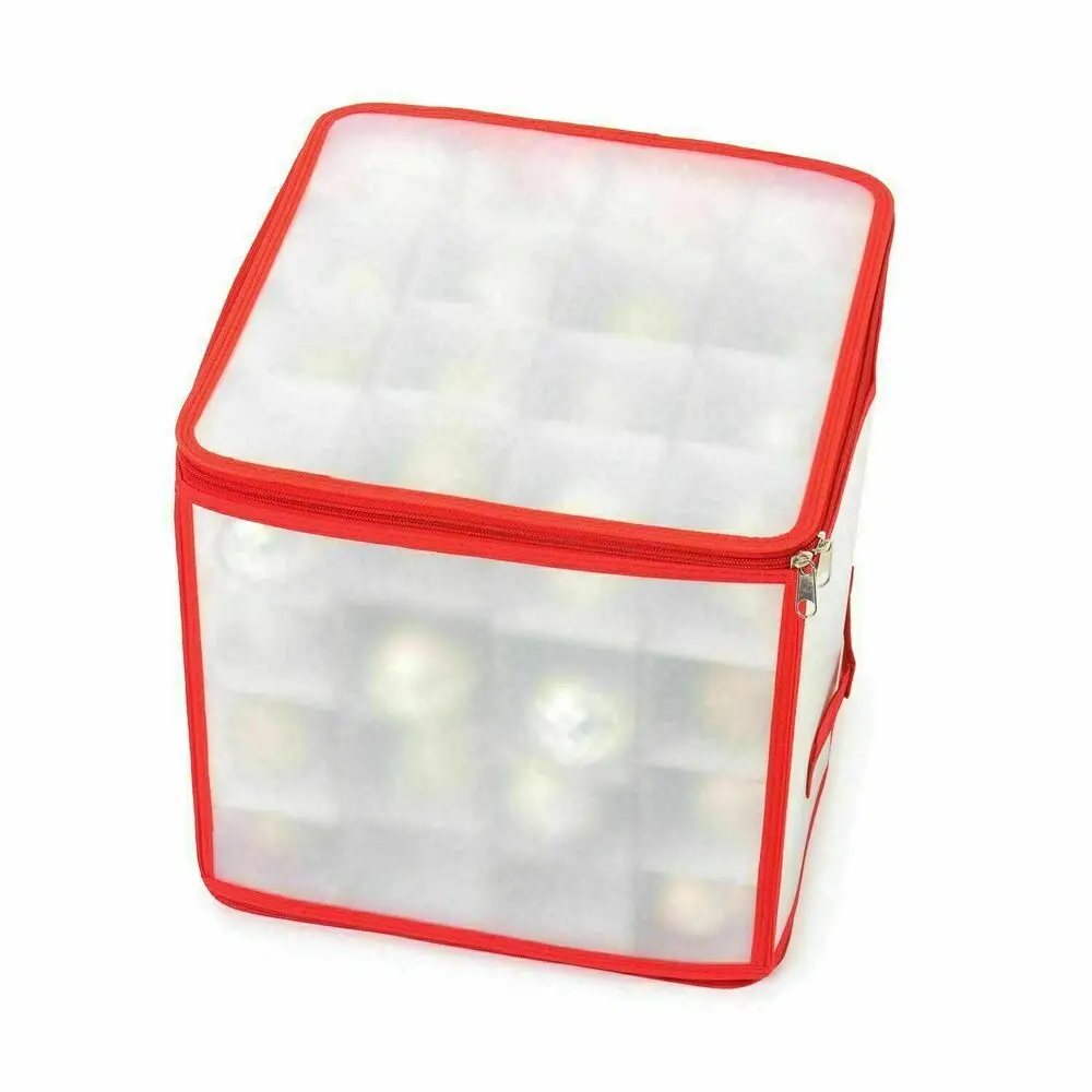 64 Baubles Storage Box With Lid Christmas Xmas Tree Decoration Organiser 64 Bauble Decor 2022 Christmas Balls Storage Box ► Photo 3/6