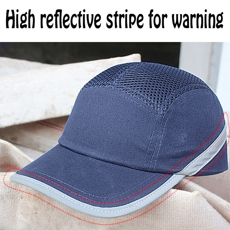Fashion Sunscreen Cap Work Safety Helmet Breathable Mesh Anti-impact Light Weight Construction Helmet Self Defense Protect Cap