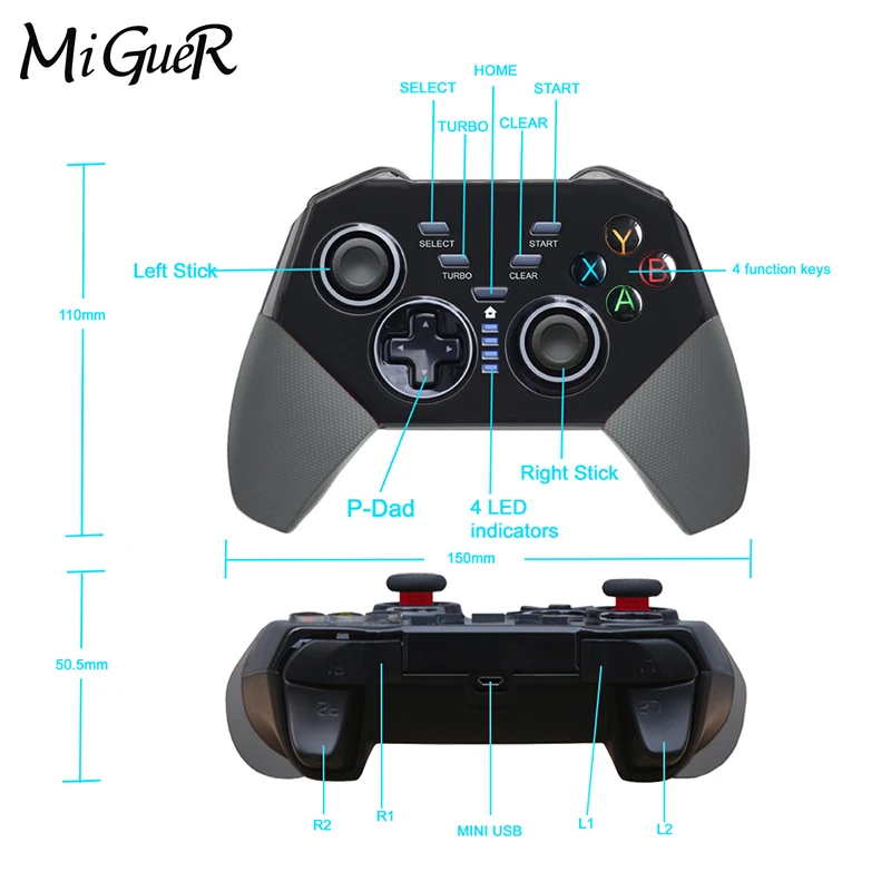 MiGueR Gd-8721 геймпад беспроводной Bluetooth геймпад гибкий джойстик адаптируется IOS и Android Совместимый телефон в пределах 6 дюймов