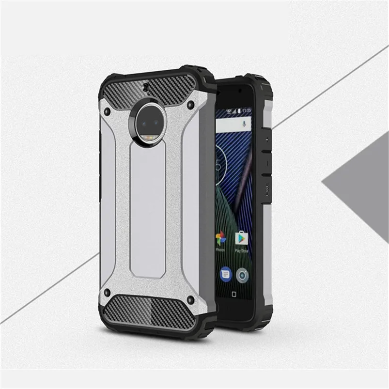 Армированный гибридный жесткий чехол из поликарбоната для Motorola Moto One G5S G5 G6 G4 Plus G7 power Z Z4 E5 Play Go противоударный чехол для Moto G6 Play - Цвет: gray