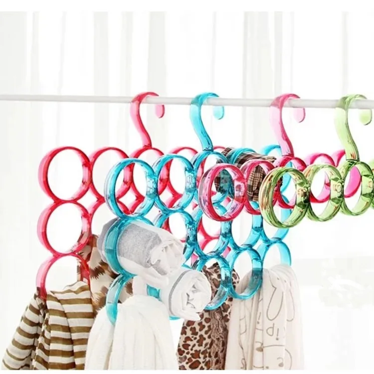 Manufacturers Direct Selling 15 Ring Circle Scarf Rack Household Storage Organizing Tie Belt Plastic Closet Rack