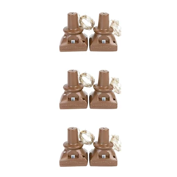 

Solar Powered Wine Bottle Lights, 6 Pack 20 LED Waterproof Copper Cork Shaped Lights for Wedding Christmas, Outdoor, Holiday Déc