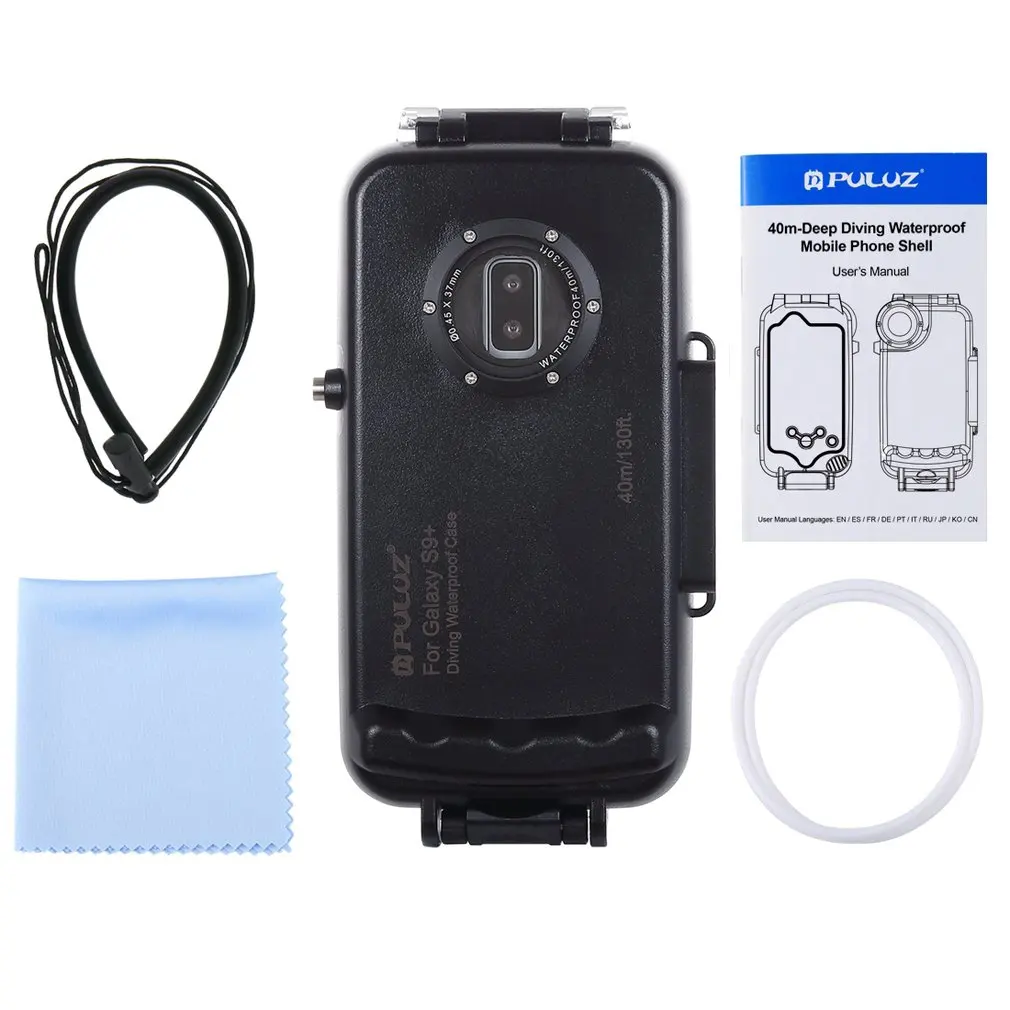 

PULUZ Waterproof Diving Undersea PC Housing Cover Case Wear-resistant Full Cover Protection shell For Samsung Galaxy S9+