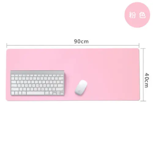 Pink KH из искусственной кожи, водонепроницаемый офисный стол, коврик для клавиатуры, коврик для мыши, игровой компьютер, периферийный коврик для мыши, 900*400 мм(Размер: L - Цвет: Pink