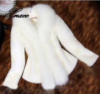 

Xnxee Women's Faux Fur Jacket Winter Warm Black / White Imitation Fox Fur Short Temperament Young Lady 2020 New Comfort