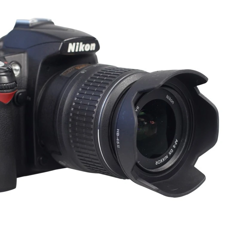 52mm Lens Hood Reversible Camera Lens Protector for Nikon D3200 D3100 D5100 D5200 18-55mm camera lens hood