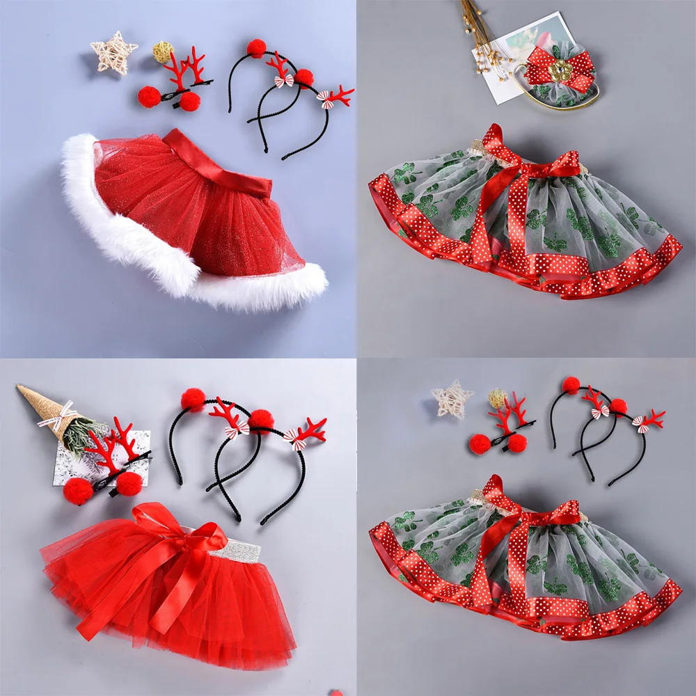 Коллекция года, детские рождественские балетные юбки-пачки для маленьких девочек нарядные вечерние юбки+ обруч для волос, комплект с юбкой юбка-пачка faldas юбка для девочки