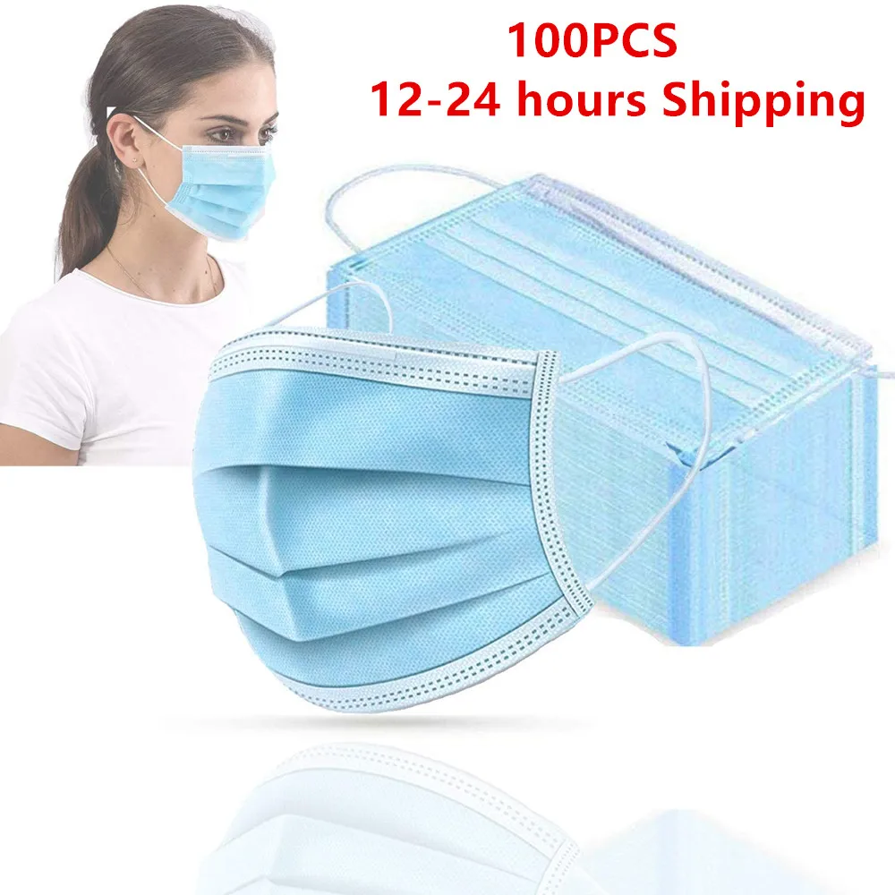 Envío dentro de 12 horas desechable mascarillas de proteccion contra la gripe protección máscara de contaminación por polvo alergia partículas filtro facial purificación de aire