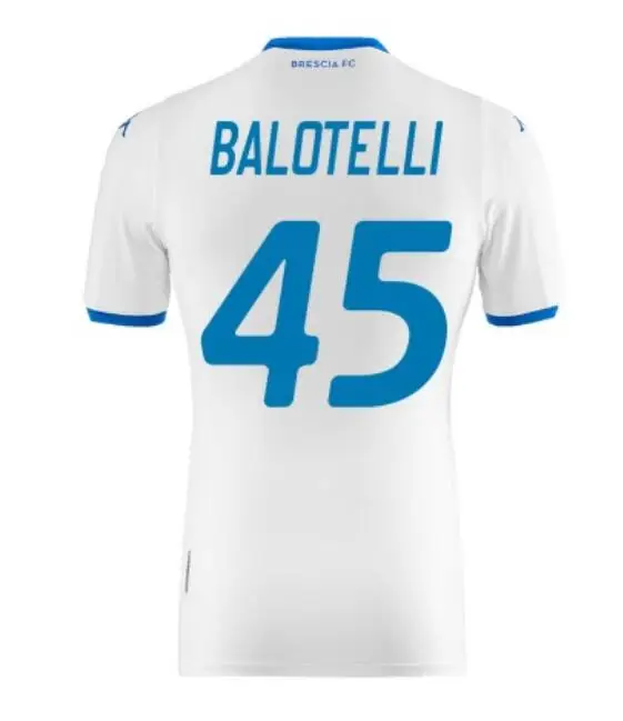 Brescia FC Balotelli home Out camiseta майки под заказ имя номер Италия Brescia club 19 20 мужские футболки - Цвет: Золотой