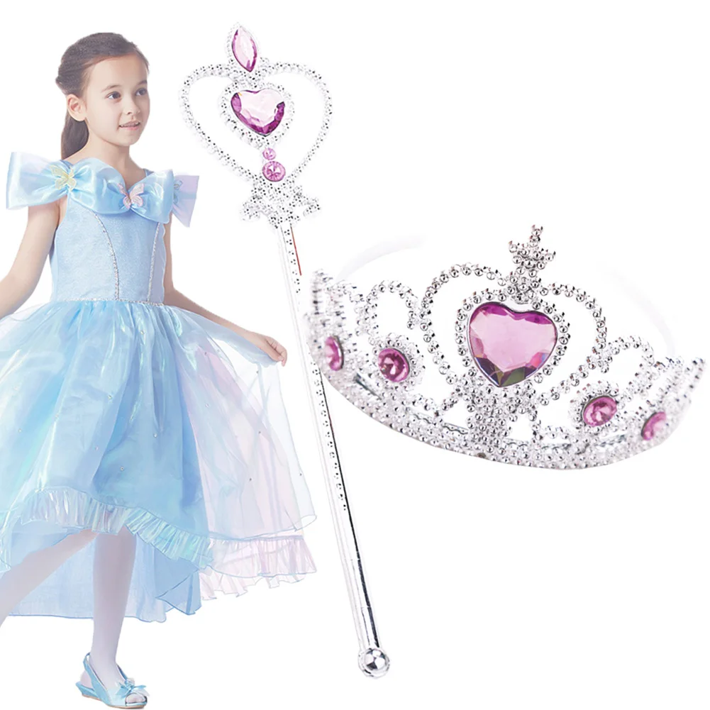 Varita de corona de princesa para niña pequeña, tocado Multicolor opcional, accesorio de disfraz, gran oferta, 2021