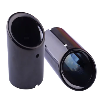 

2pcs Titanium Black Muffler Exhaust Tail Pipe Tip Fit For BMW 3 Series E90 E92 325i 328i