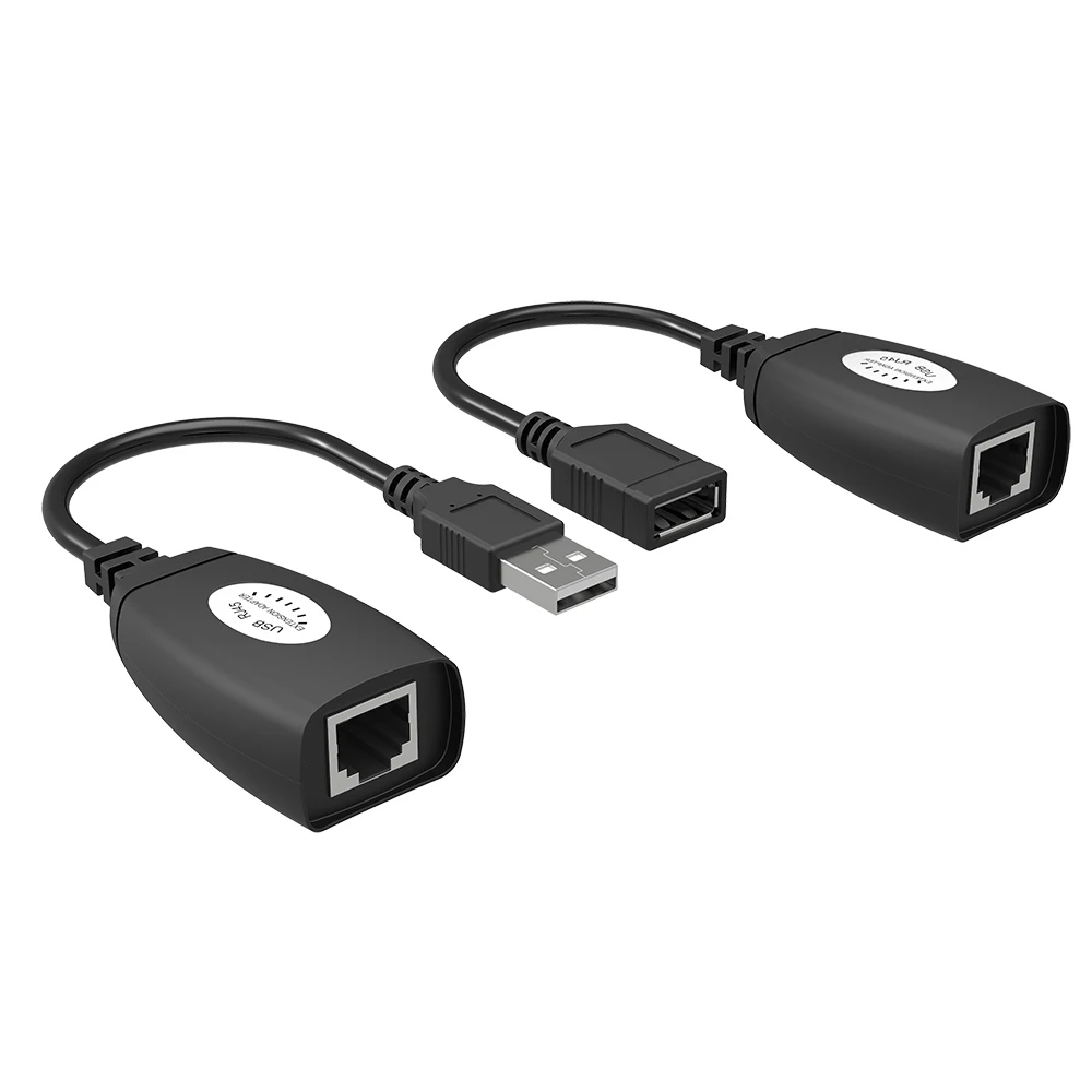 

USB To RJ45 Cable Adapter Ethernet Adapter Signal Amplifier USB Lan Extension CAT5/5e 6 Cable Up to 150FT For Laptop DVR Mouse