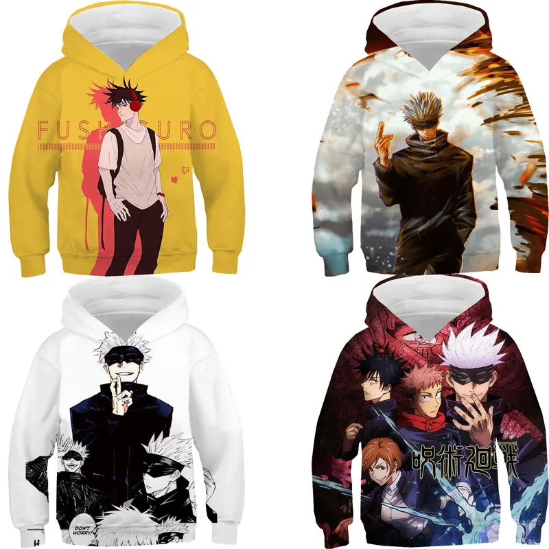 

Kids/Adults Anime Jujutsu Kaisen 3D Print Hoodies Boys Girls Harajuku Sweatshirt Women Men Oversized Hoodie Autumn Pullover Coat