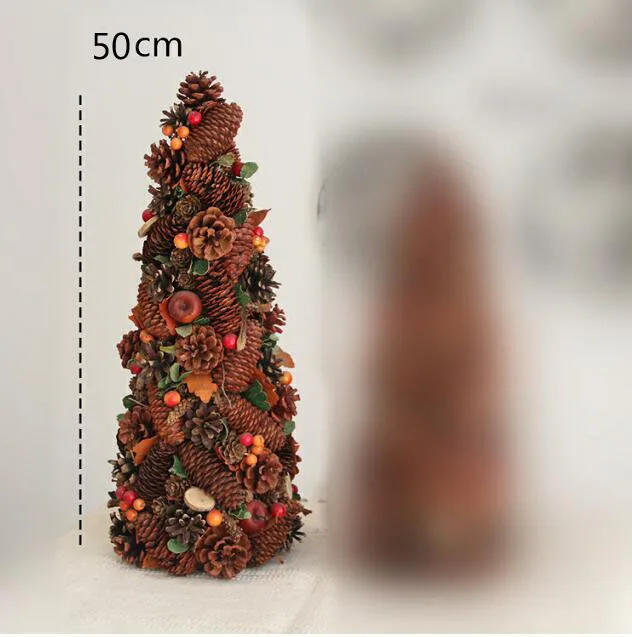big pinecone Природа сосновые шишки ягоды яблок Искусственная елка Рождественская елка деревенский декор дома Рождественская елка дерево фермерский дом бонсай дерево Noel - Цвет: big pinecone