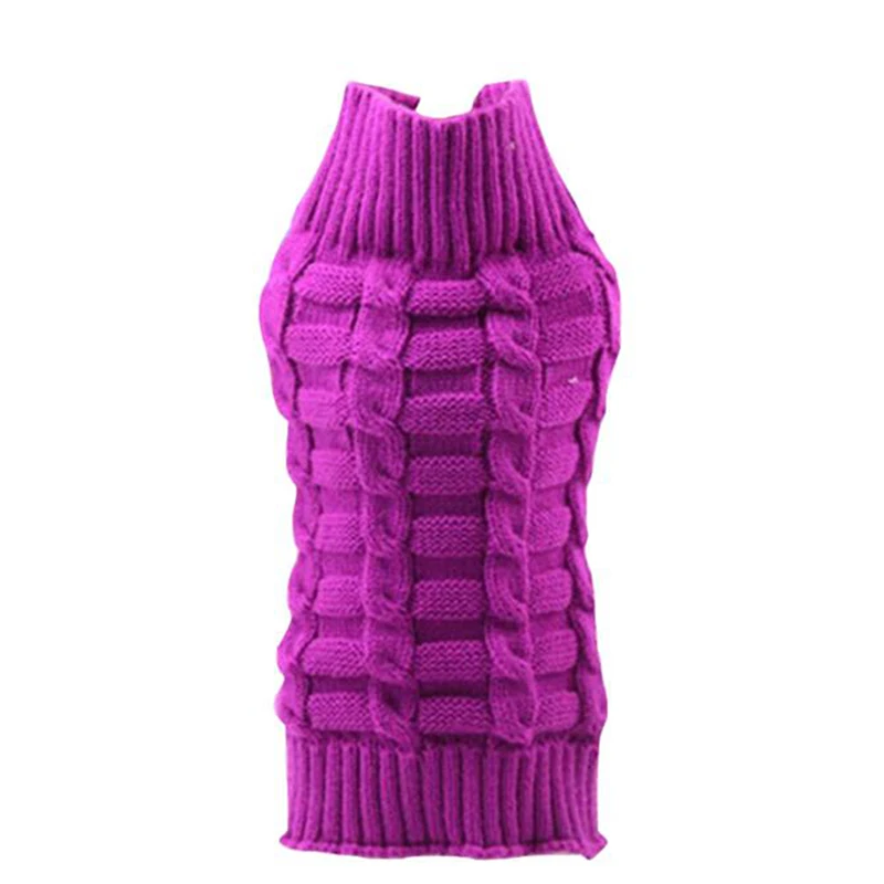 purple Одежда для питомцев, для отдыха, для питомцев, для кошек, свитер, зимняя теплая одежда для кошек, для маленьких кошек, котенок, пальто, куртка, Kitty, вязаные свитера - Цвет: purple