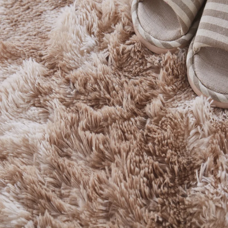 Thicked Fluffy Living Room Brown Carpet and Rugs for Kids Room Bedroom Pink Blue Area Rug Tapete Shaggy Floor Mat Super Soft