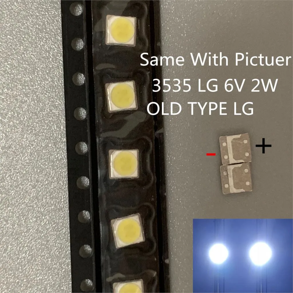 2019 50PCS FOR LCD TV repair LG led backlight strip lights with light-emitting diode 3535 SMD LED 2W 6V 150LM Old Type | Лампы и