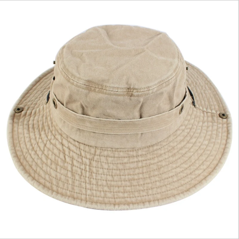 WZCX Camouflage Adjustable Outdoor Fisherman'S Hat Unisex Casual Wide Brim Flat Top Basin Cap Sun Hat