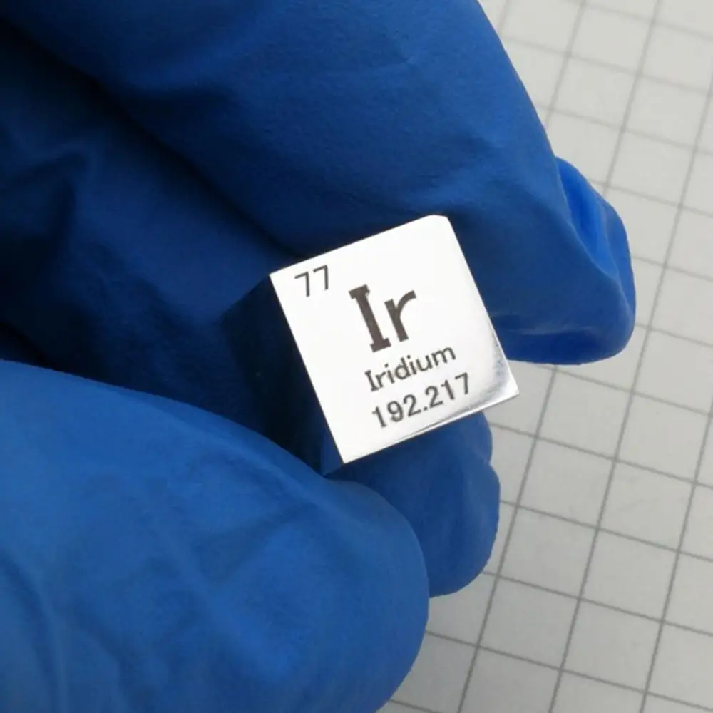 - 10 X 10 X 10mm Mirror Polished DoubleSided Engraved Metal Iridium Cube Periodic Table Of Elements Cube Ir9995 For Children