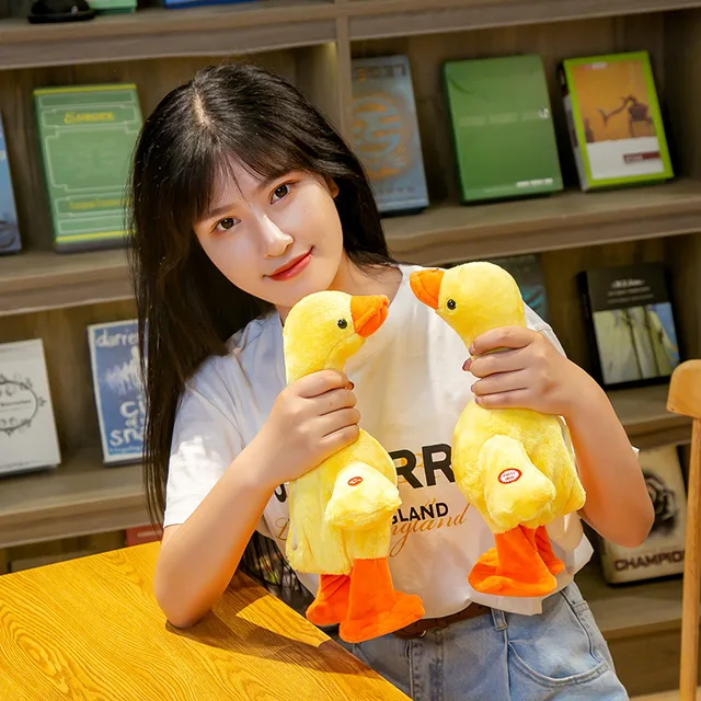 2020 New Electronic Plush Toys Talking Speaking Singing Duck Doll Stuffed Animals Plush Kawaii Yellow Duck Toy For Children Gift 6