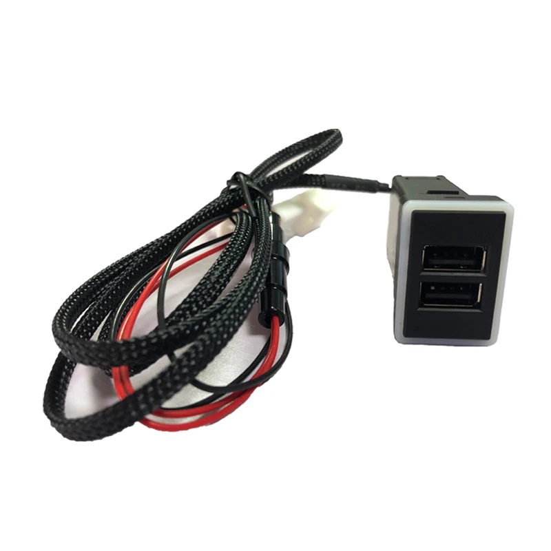 Автомобильное зарядное устройство с двумя usb портами 2 1 А|Переключатели и рычаги