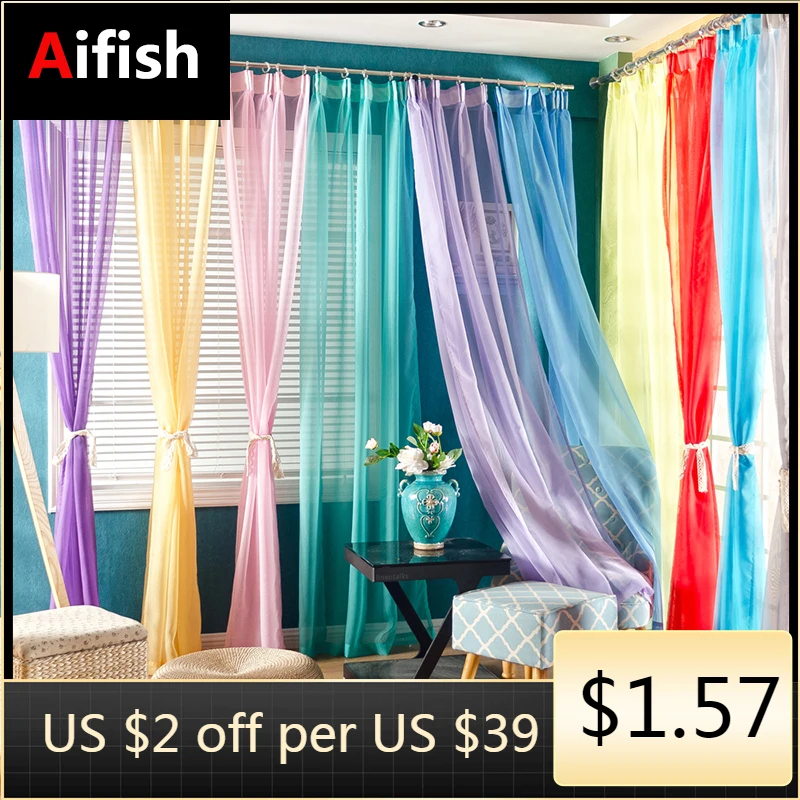 Tulle Curtains Door-Drape Window-Screening Sheers Wedding-Party-Decoration Living-Room