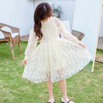 

2020 New Girls Spring Dresses Set Girls Camisole and Lace Dresses Set Baby Girls Cute Princess Two Piece Set Dresses, #8351