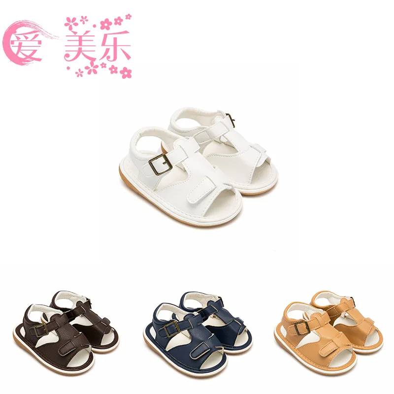 

Emilon 0-1-Year-Old Baby Rubber Sole Anti-slip Learner Sandals Sound Babies' Toddler Shoes