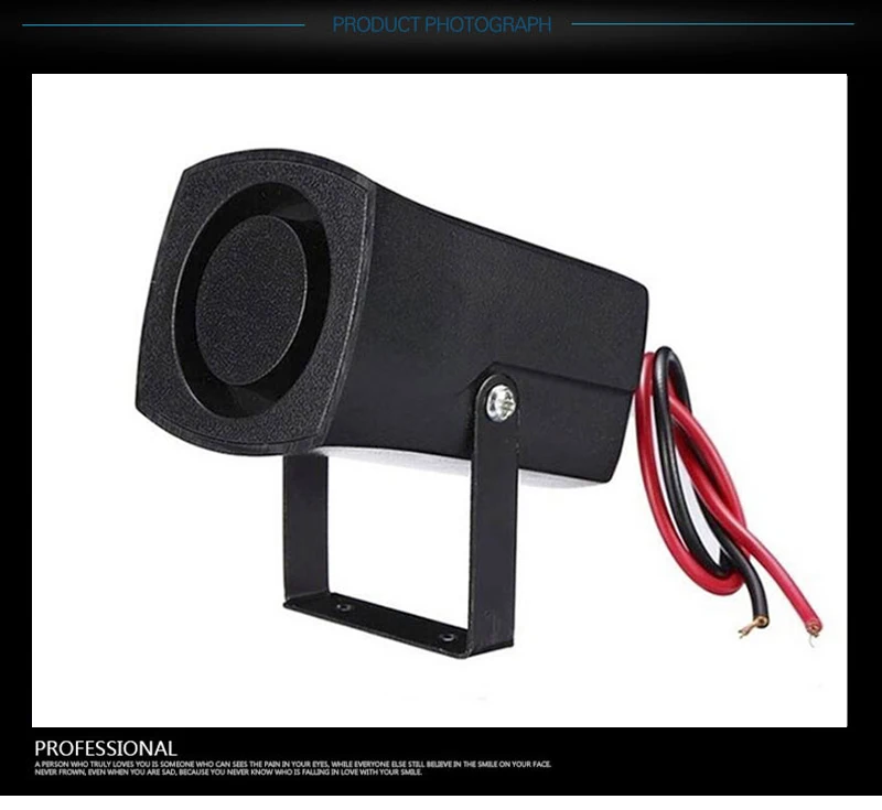 120 dB 12V/24V Beep BiBi Mini Siren House Alarm Siren DC Small Car Horn Home Speaker System Reverse Backup Buzzer BB Truck