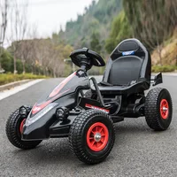 Children's Electric Car Dual-drive Four-wheel Inflatable Rubber Tire Drive Kart Remote Control Electric Car for Kids Ride on 1