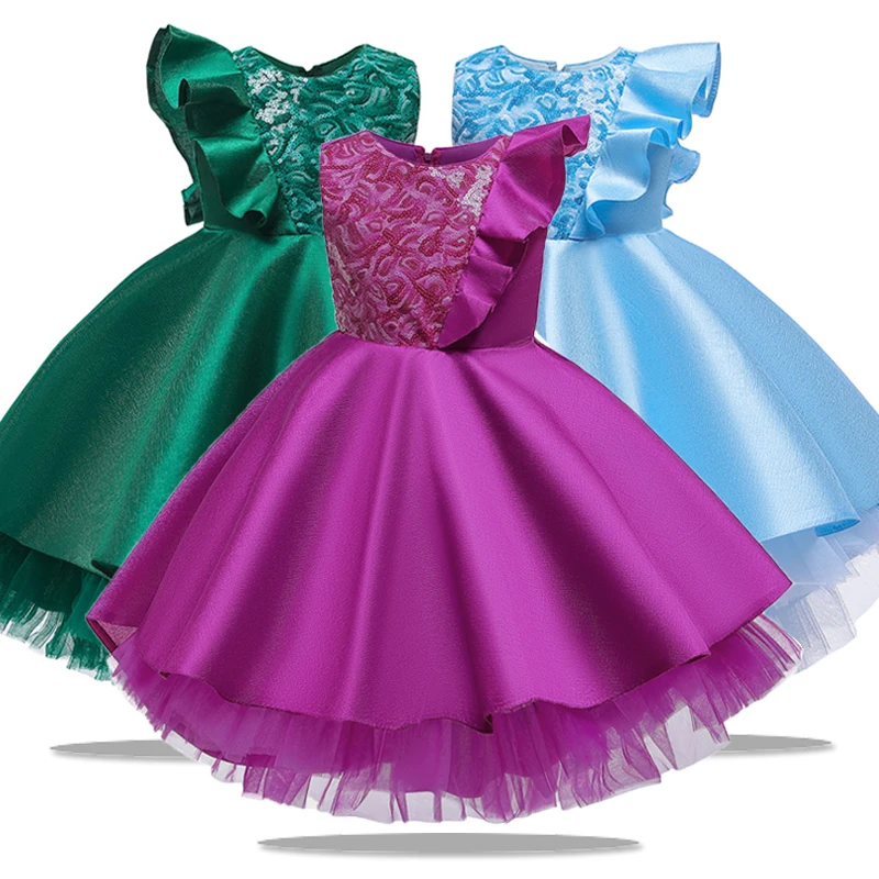 Детские платья для девочек на День рождения; элегантное платье принцессы; коллекция года; летнее свадебное платье для девочек; Детский костюм; праздничное платье для маленьких девочек