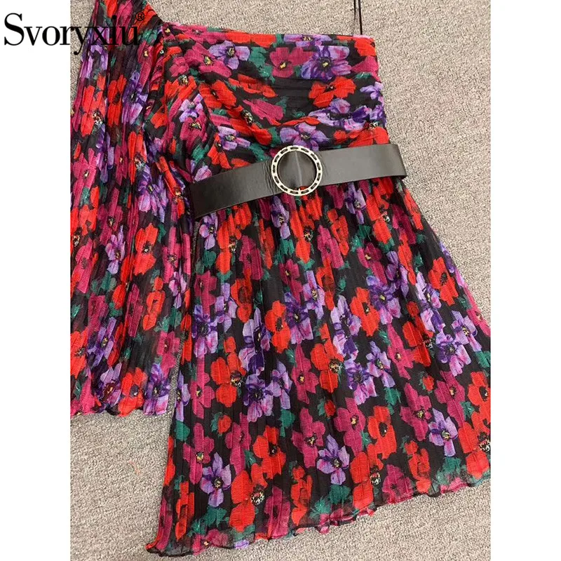 Svoryxiu Sexy Off Shoulder Dress Women's Elegant