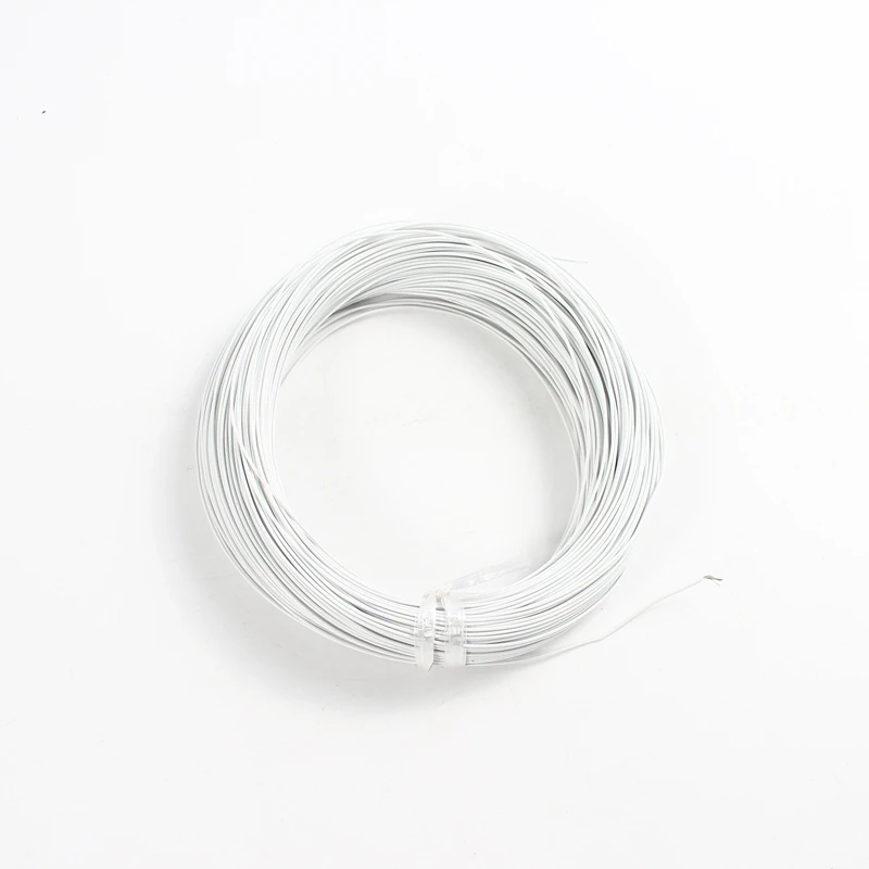 23AWG 0,3 квадратный высокотемпературный провод PTFE изоляционный кабель устойчив к электрическому луженому оловянному посеребрению медные провода 0,3 мм - Цвет: White