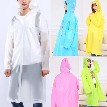 

Light Eva Raincoat Large Brim Translucent Frosted Thick Rain Coat Protection Suit Disposable Protective Clothing Antibacteria G3