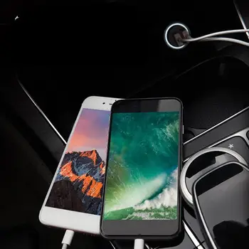 

Aluminum And Zinc Alloy Car Charger 3.4a Private Mode Dual Usb Fast Car Charger Shell Car Charger Convenient To Use