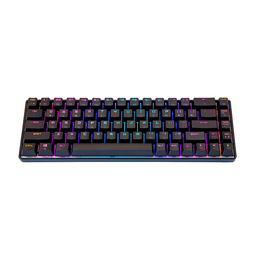 Magicrefiner Mk14 Rgb Backlight Gaming Keyboard 68 Keys Metal Panel N