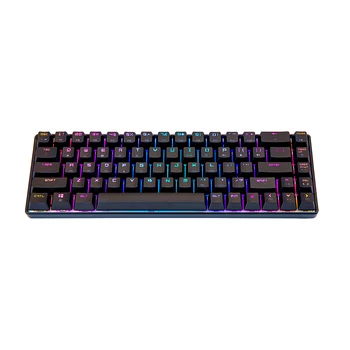 

Magic-Refiner MK14 RGB Backlight Gaming Keyboard 68 Keys Metal Panel N-key Rollover Keyboard Floating Key-caps Blue Switch