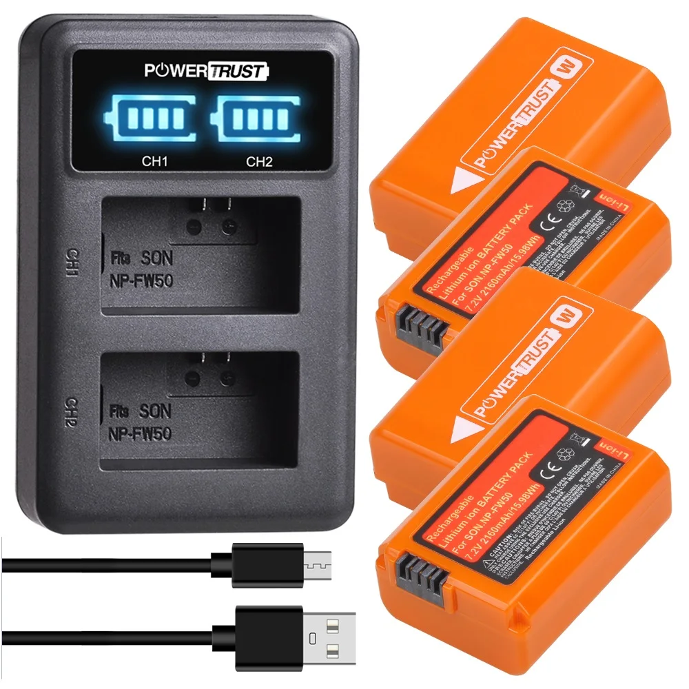 

NP-FW50 Camera Battery /BC-TRW Charger For Sony Alpha A6500, A6300, A7, A7II, A7RII, A7SII, A7S, A7S2, A7R, A7R2, A5100, RX10