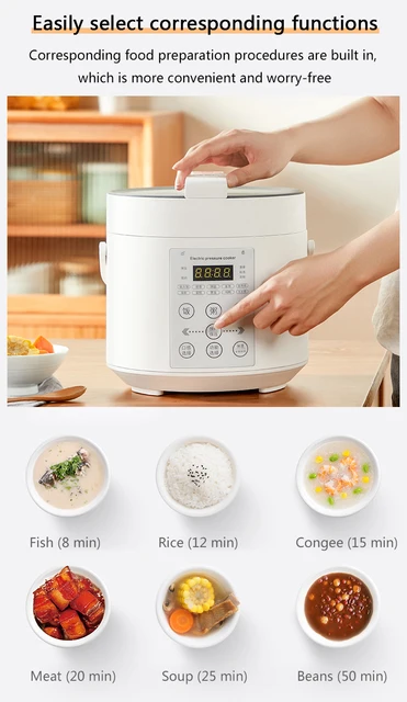 DMWD 2L Household Multifunctional Electric Pressure Cooker Mini Rice Cooker  Food Stewing Soup Pot Maker 24H Appointment 220V - AliExpress