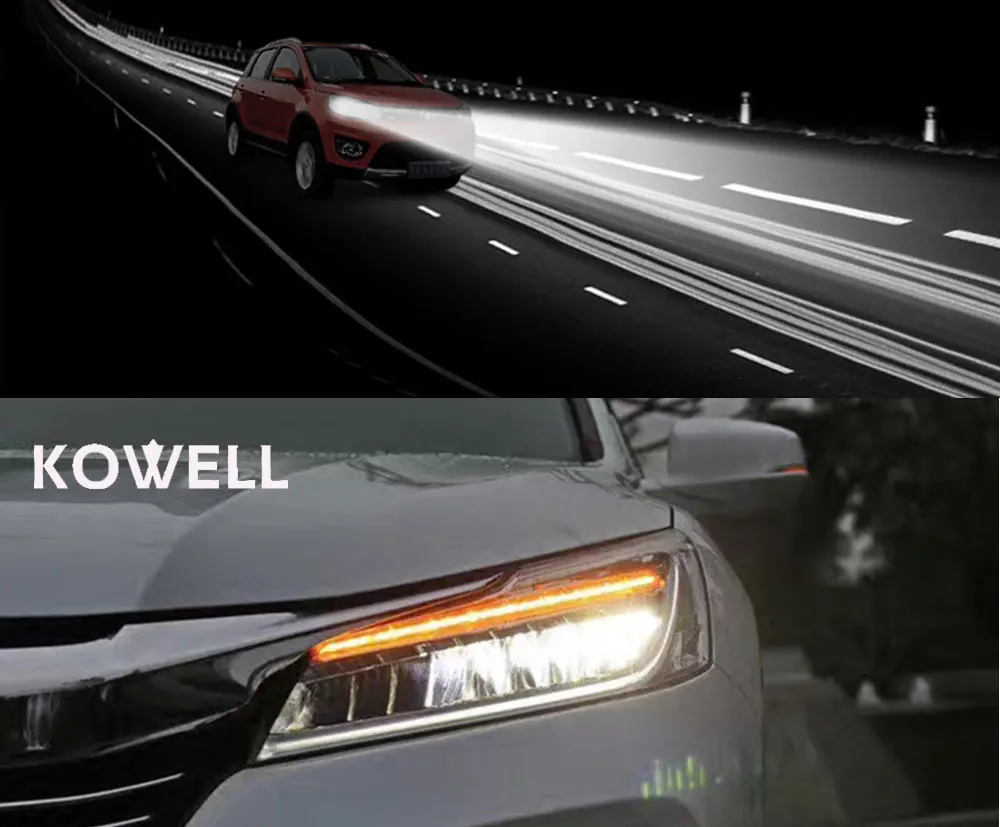 Автомобильный Стайлинг Головной фонарь для Honda Accord фары- Accord 10th все светодиодный фары DRL вариант Ангел глаз би ксенон