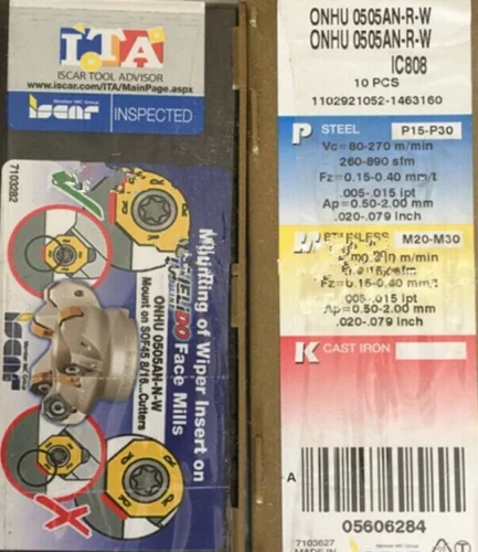 ISCAR 10 шт. твердосплавная вставка ONHU 0505AN-R-W IC808