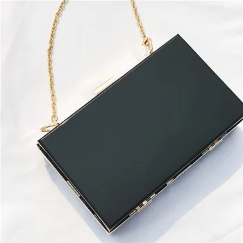 

QZUnique Women's Acrylic Box Crossbody Bag Clutch Purse Chain Shoulder Bag Evening Handbag