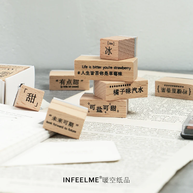 

Word 14Pcs\DIY Cute Creative Fun Personality Wooden Stamp Seal Diary Calendar Scrapbook Student Stationery Office Supplies