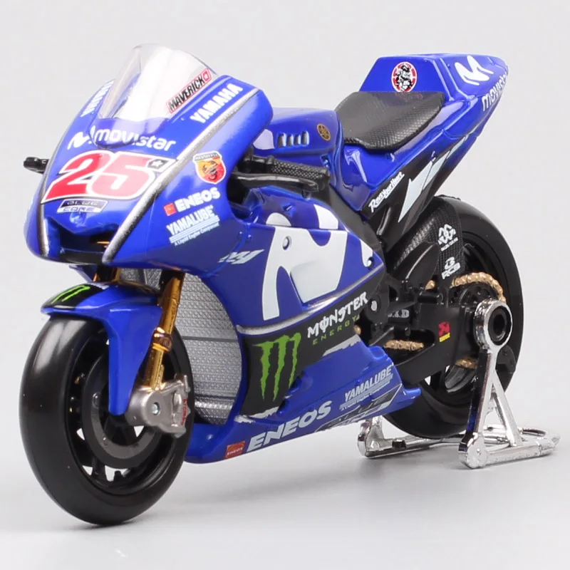 Maisto 1/18 Scale 2018 Yamaha YZR-M1 #25 Racer Maverick Vinales Moto Racing Motorcycle Diecasts & Toy Vehicles GP Bike Model Toy 1 18 scale maisto small 2018 hd forty eight special diecasts