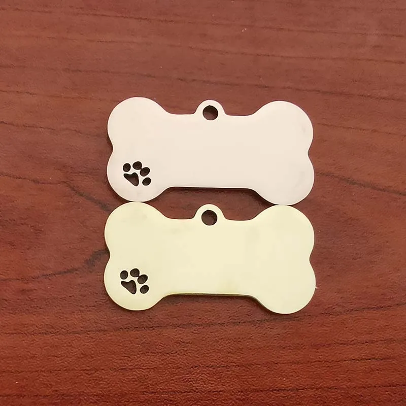 Pet Collar Personalized ID Tag Engraved Name for Dog Cat Puppy Keyring Charm Pendant Bone Necklace Accessories Dog Collars luxury