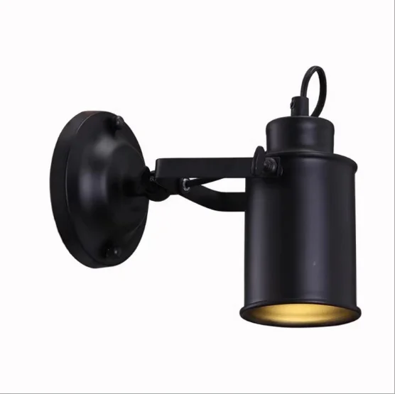 

Nordic retro industrial wind single head wall lamp personality creative loft aisle bedside stairs wrought iron nostalgic lamp