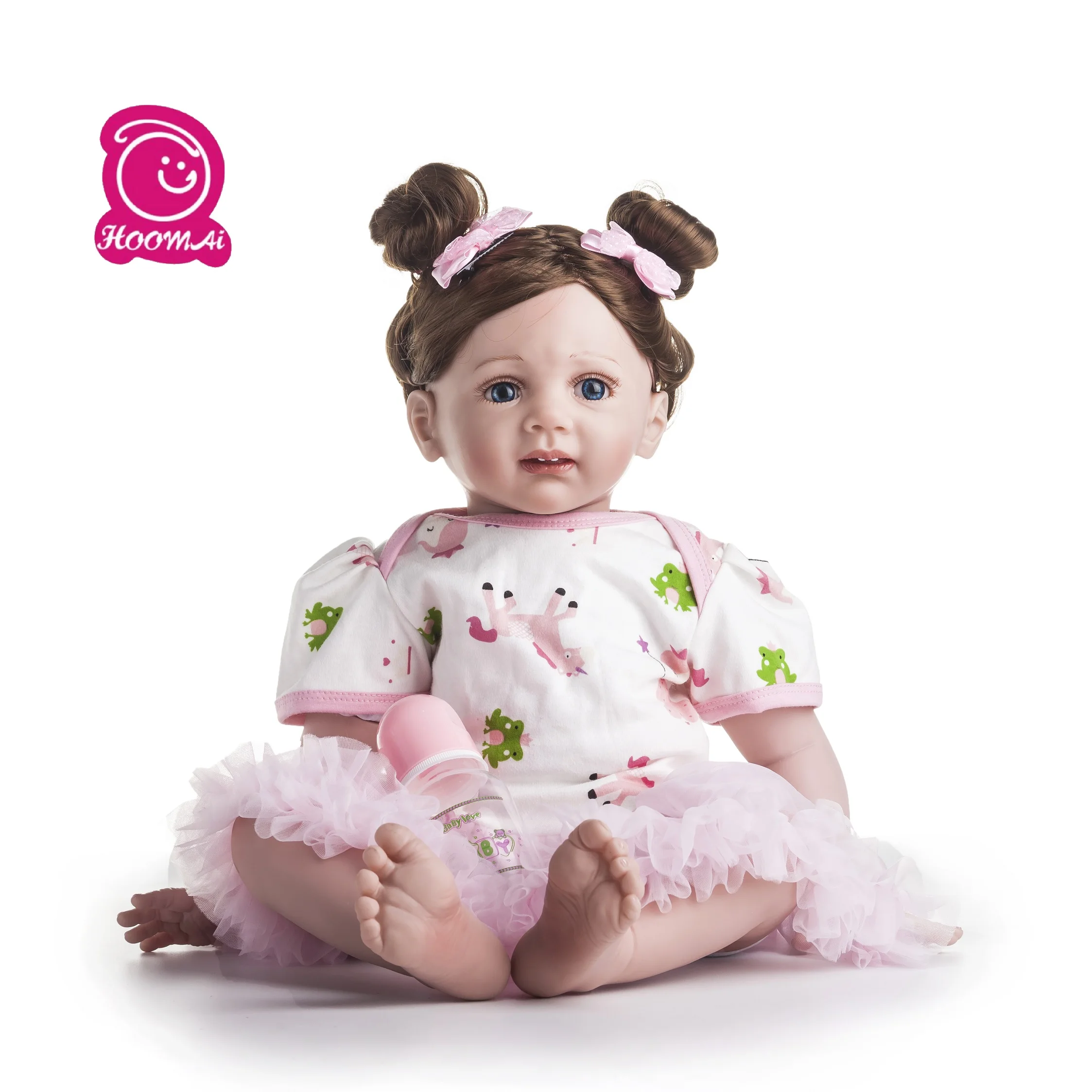 

60CM High Quality Reborn Toddler Princess Girl Doll Silicone Adorable Lifelike Baby Bonecas Girl Bebe Doll Birthday Gift